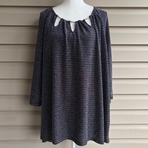 •Catherines• Shimmery Keyhole Pullover Blouse - Size 4X